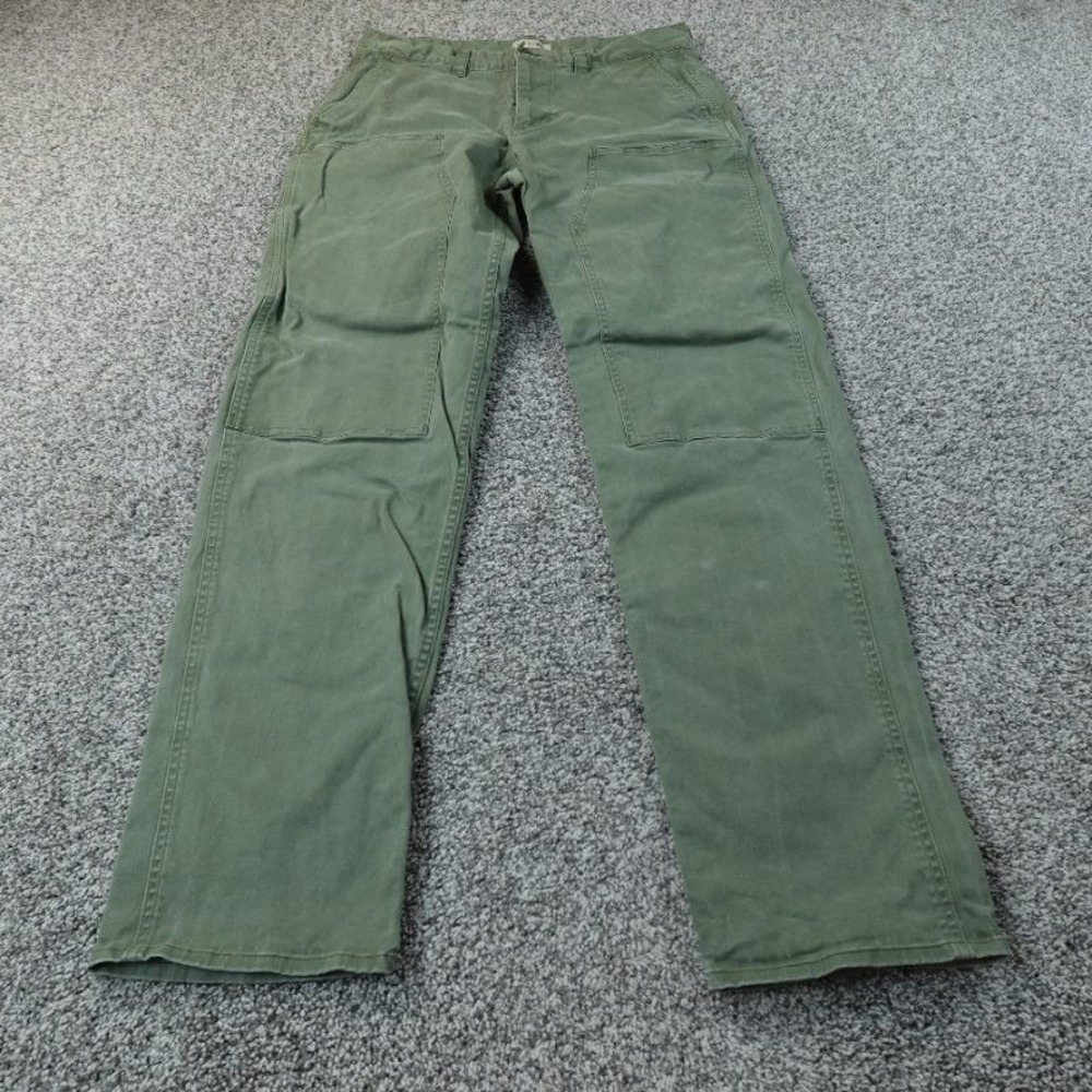 Line Of Trade Pants Mens 32X34 Green Carpenter Double Knee Work Outdoor Stretch